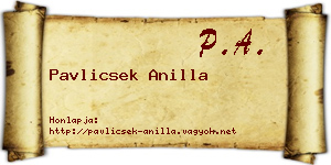 Pavlicsek Anilla névjegykártya